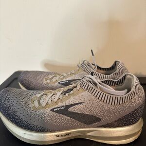 Brooks Women's Gray and Black Knit Running Shoes